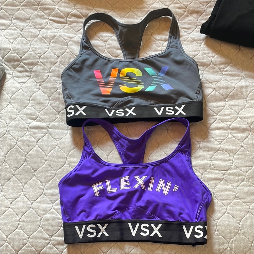 VSX Sports Bras - Gray and Purple